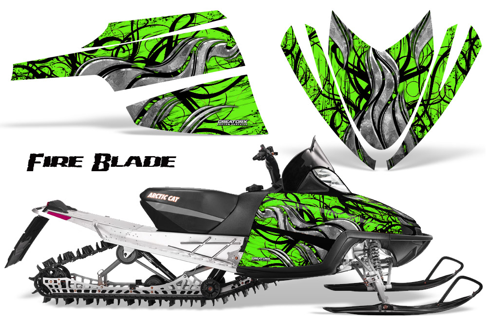 Arctic Cat M Series CrossFire Graphics Kit Fire Blade Black Green